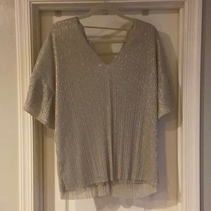 Anthropologie Vanessa Virginia metallic top size M